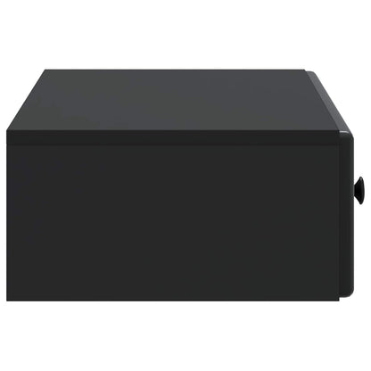 vidaXL Wall-Mounted Side Table Wall-mounted Black 87.5 x 34.5 x 17 cm 6