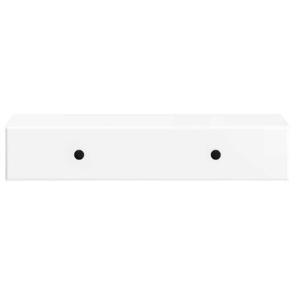 vidaXL Wall-Mounted Side Table High Gloss White 87.5 x 34.5 x 17 cm 5