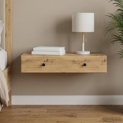 vidaXL Wall-Mounted Side Table 87.5 x 34.5 x 17 cm Engineered Wood 1