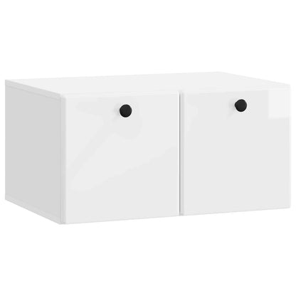 vidaXL Wall-Mounted TV Cabinet 59.5 x 41 x 30 cm High Gloss White 2