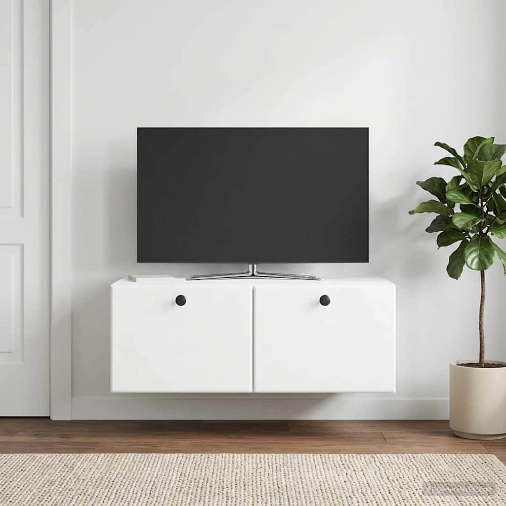 vidaXL Wall-Mounted TV Cabinet 78.5 x 41 x 30 cm White Engineered Wood 4