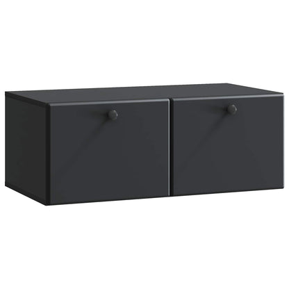 vidaXL Wall-Mounted TV Cabinet 78.5 x 41 x 30 cm Black Engineered Wood 2