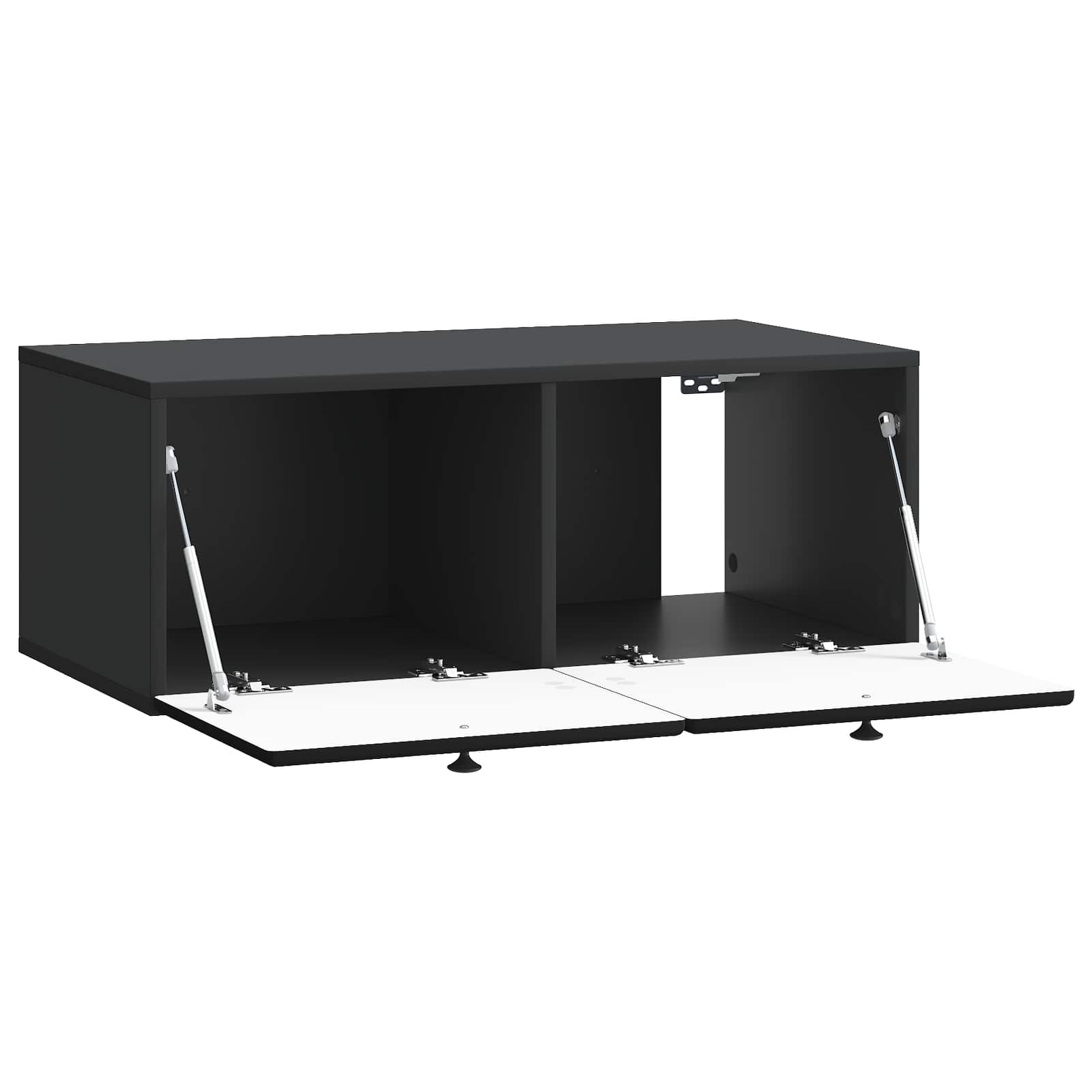 vidaXL Wall-Mounted TV Cabinet 78.5 x 41 x 30 cm Black Engineered Wood 5