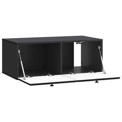 vidaXL Wall-Mounted TV Cabinet 78.5 x 41 x 30 cm Black Engineered Wood 5