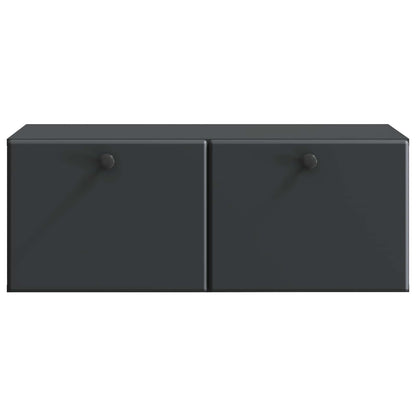 vidaXL Wall-Mounted TV Cabinet 78.5 x 41 x 30 cm Black Engineered Wood 6