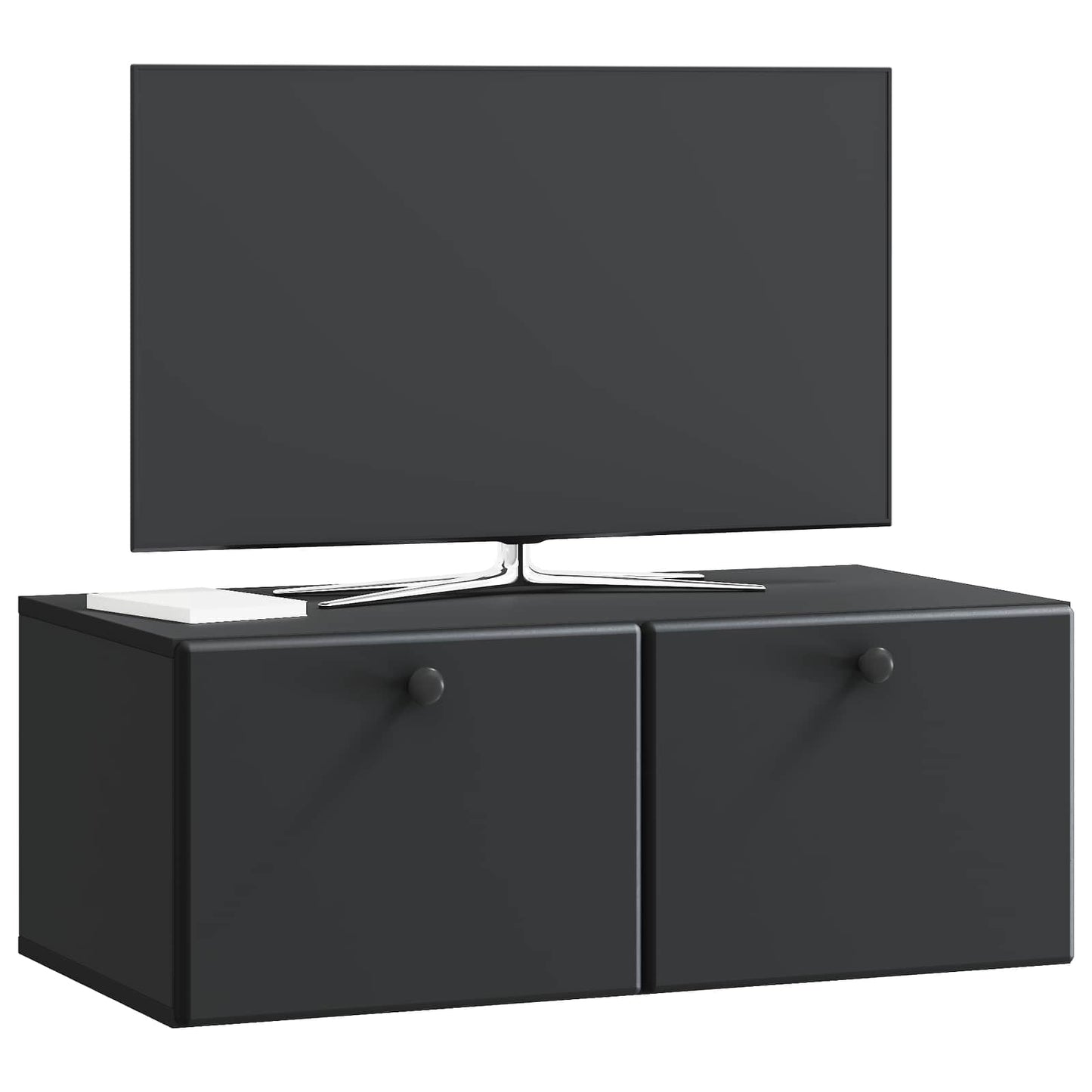 vidaXL Wall-Mounted TV Cabinet 78.5 x 41 x 30 cm Black Engineered Wood 3