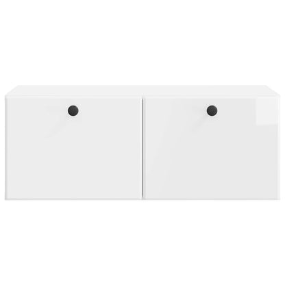 vidaXL Wall-Mounted TV Cabinet 78.5 x 41 x 30 cm High Gloss White 6