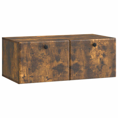 vidaXL Wall-Mounted TV Cabinet 78.5 x 41 x 30 cm Smoked Oak 2