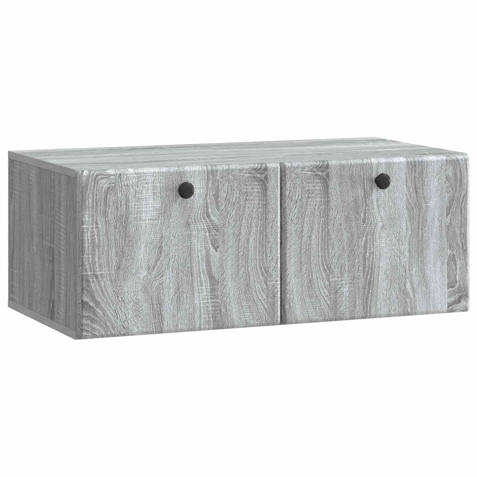 vidaXL Wall-Mounted TV Cabinet 78.5 x 41 x 30 cm Grey Sonoma 2