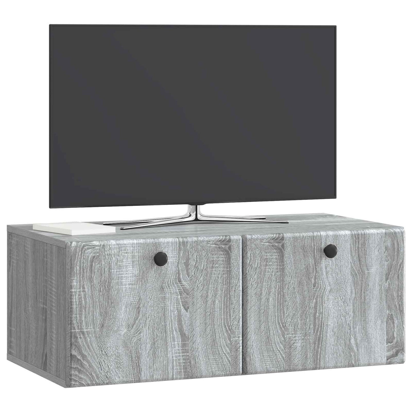 vidaXL Wall-Mounted TV Cabinet 78.5 x 41 x 30 cm Grey Sonoma 3