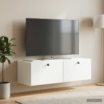 Wall-Mounted TV Cabinet 98 x 41 x 30 cm Drop 41 cm Width 98 cm White