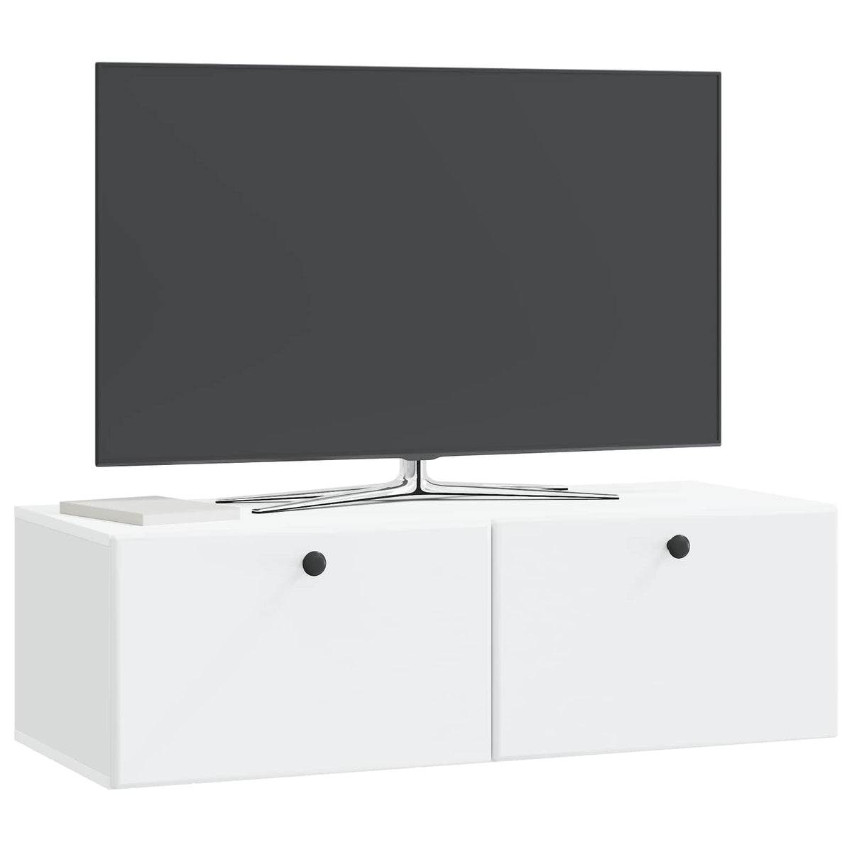 Wall-Mounted TV Cabinet 98 x 41 x 30 cm Drop 41 cm Width 98 cm White