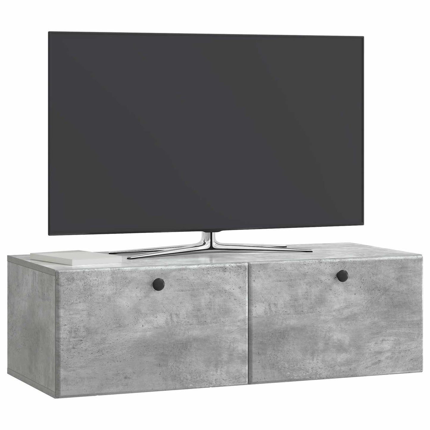 vidaXL Wall-Mounted TV Cabinet 98 x 41 x 30 cm Concrete Grey 3