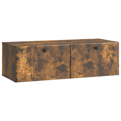 vidaXL Wall-Mounted TV Cabinet 98 x 41 x 30 cm Smoked Oak 2