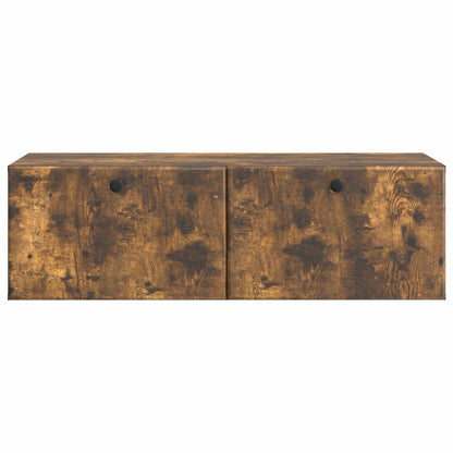 vidaXL Wall-Mounted TV Cabinet 98 x 41 x 30 cm Smoked Oak 6