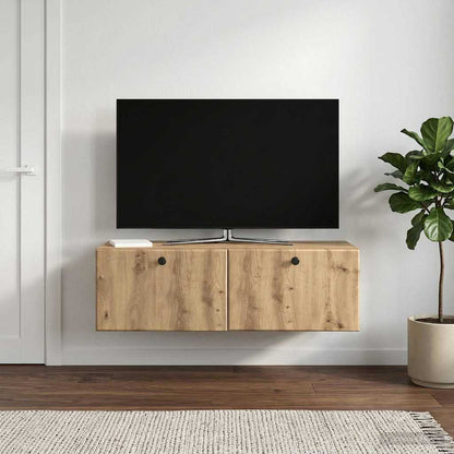 vidaXL Wall-Mounted TV Cabinet 98 x 41 x 30 cm Artisan Oak 1