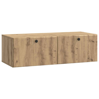 vidaXL Wall-Mounted TV Cabinet 98 x 41 x 30 cm Artisan Oak 2
