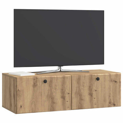 vidaXL Wall-Mounted TV Cabinet 98 x 41 x 30 cm Artisan Oak 3