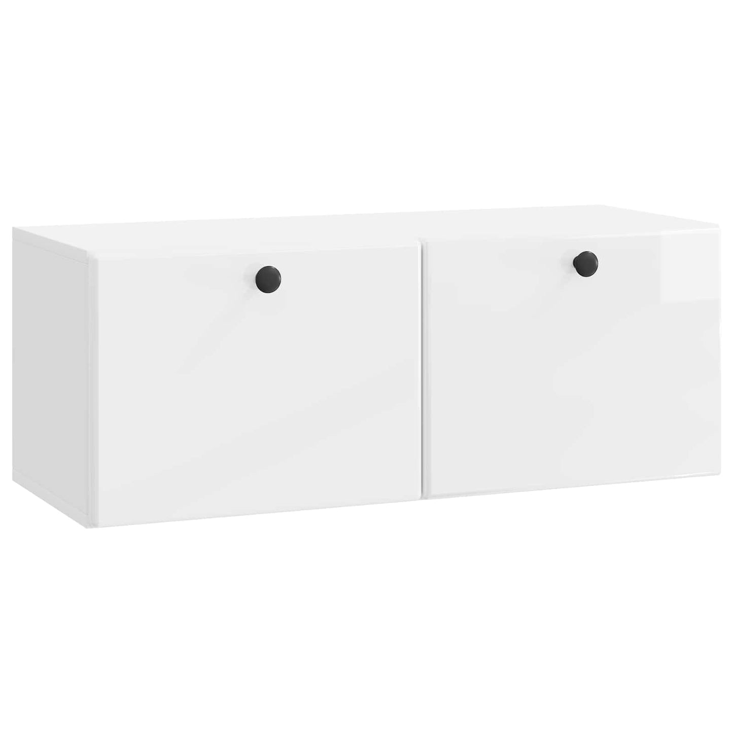 vidaXL Wall-Mounted TV Cabinet 78.5 x 31 x 30 cm High Gloss White 2