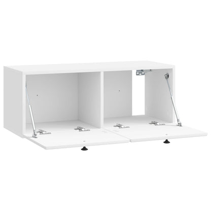 vidaXL Wall-Mounted TV Cabinet 78.5 x 31 x 30 cm High Gloss White 5
