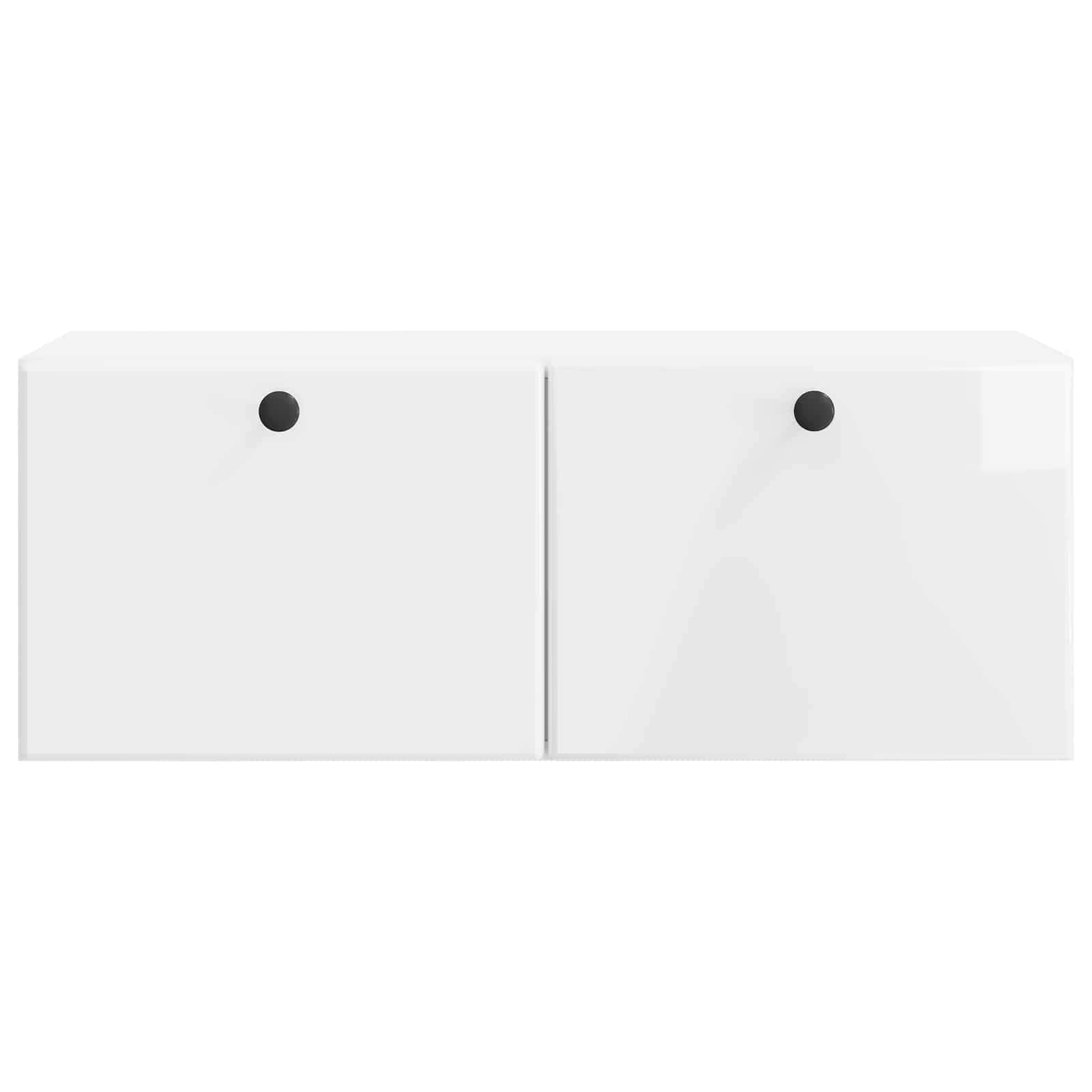vidaXL Wall-Mounted TV Cabinet 78.5 x 31 x 30 cm High Gloss White 6