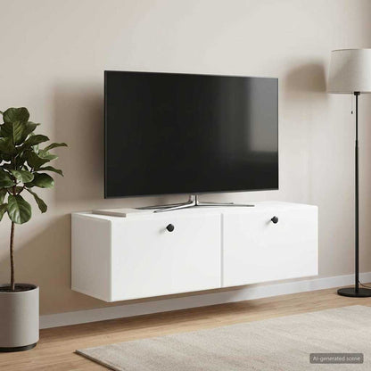 vidaXL Wall-Mounted TV Cabinet 98 x 31 x 30 cm White Engineered Wood 1