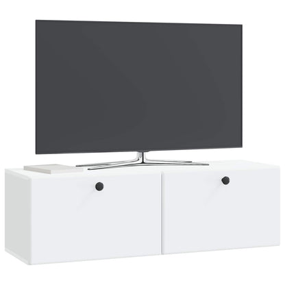 vidaXL Wall-Mounted TV Cabinet 98 x 31 x 30 cm White Engineered Wood 3