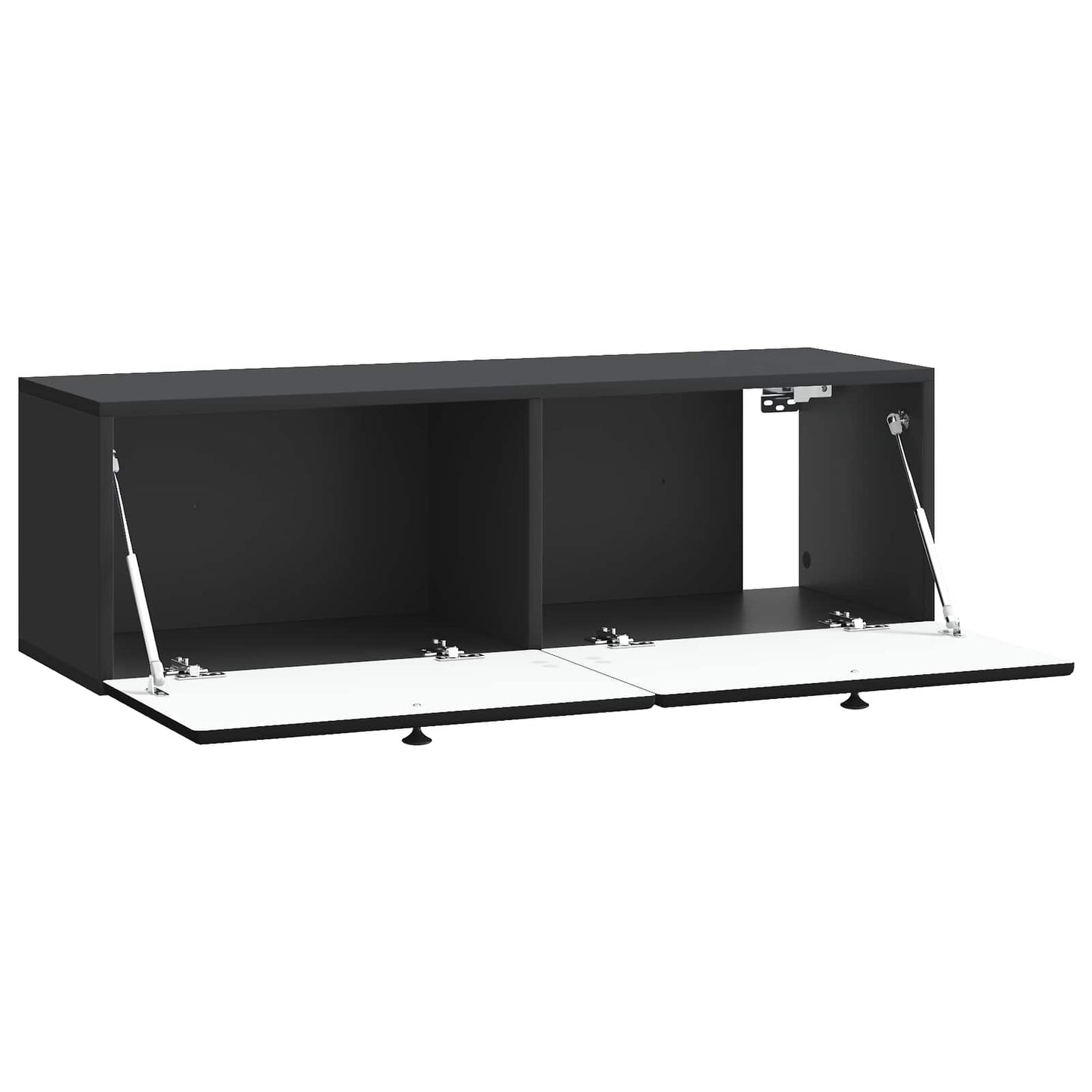 vidaXL Wall-Mounted TV Cabinet 98 x 31 x 30 cm Black Engineered Wood 5