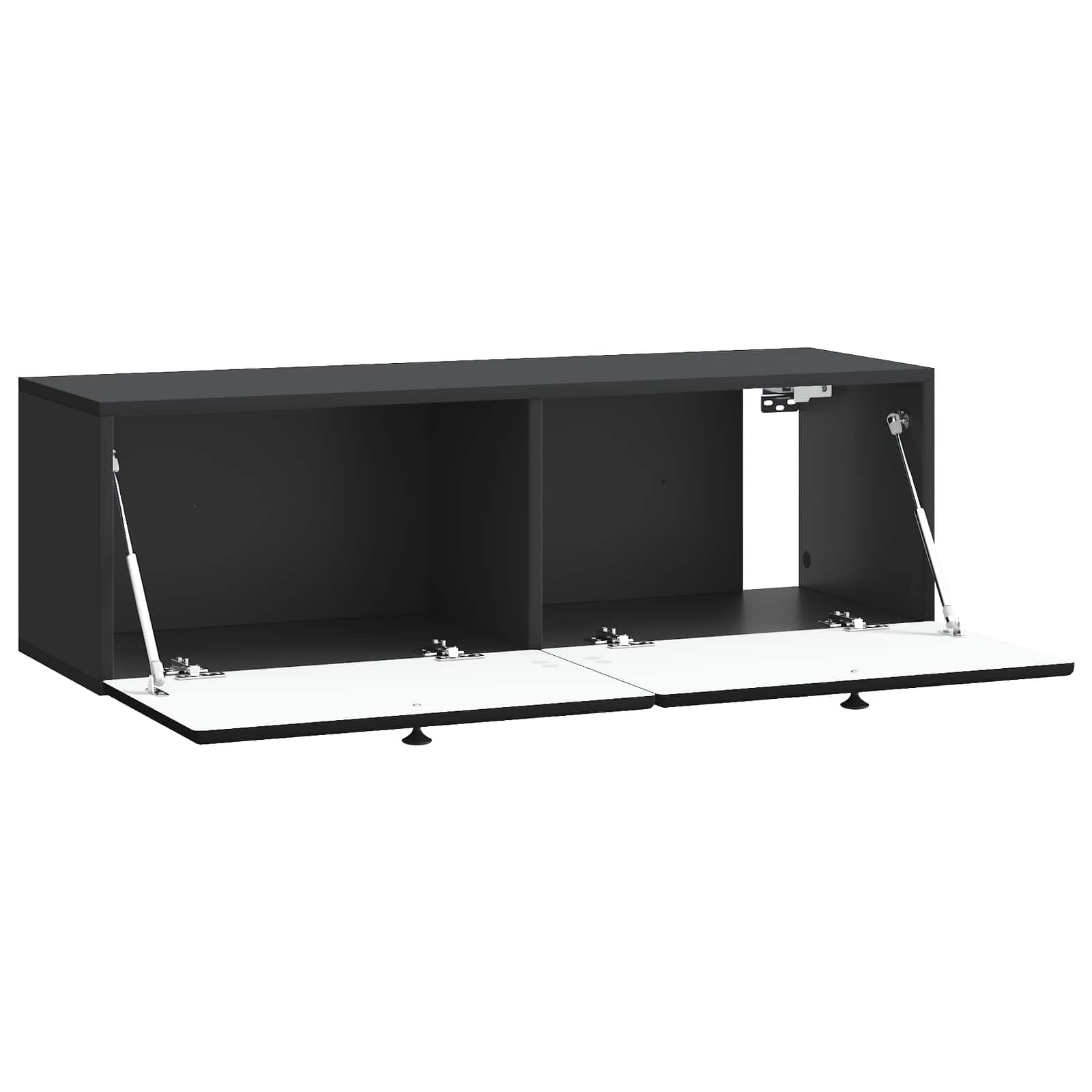 vidaXL Wall-Mounted TV Cabinet 98 x 31 x 30 cm Black Engineered Wood 5