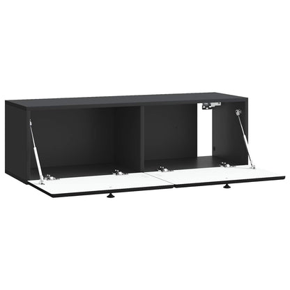 vidaXL Wall-Mounted TV Cabinet 98 x 31 x 30 cm Black Engineered Wood 5