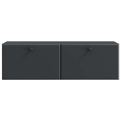 vidaXL Wall-Mounted TV Cabinet 98 x 31 x 30 cm Black Engineered Wood 6
