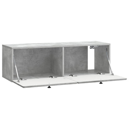 vidaXL Wall-Mounted TV Cabinet 98 x 31 x 30 cm Concrete Grey 5