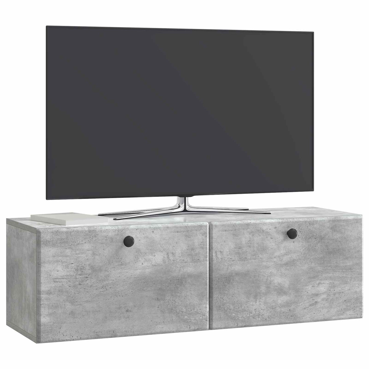 vidaXL Wall-Mounted TV Cabinet 98 x 31 x 30 cm Concrete Grey 3