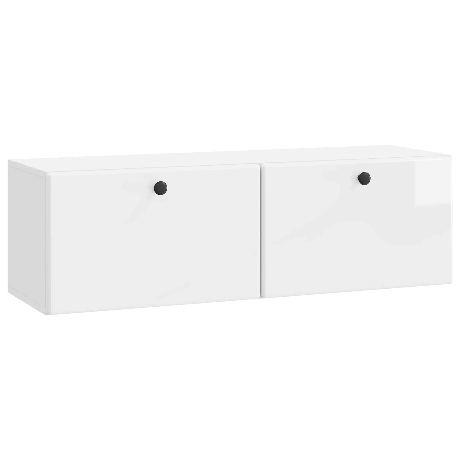 vidaXL Wall-Mounted TV Cabinet 98 x 31 x 30 cm High Gloss White 2