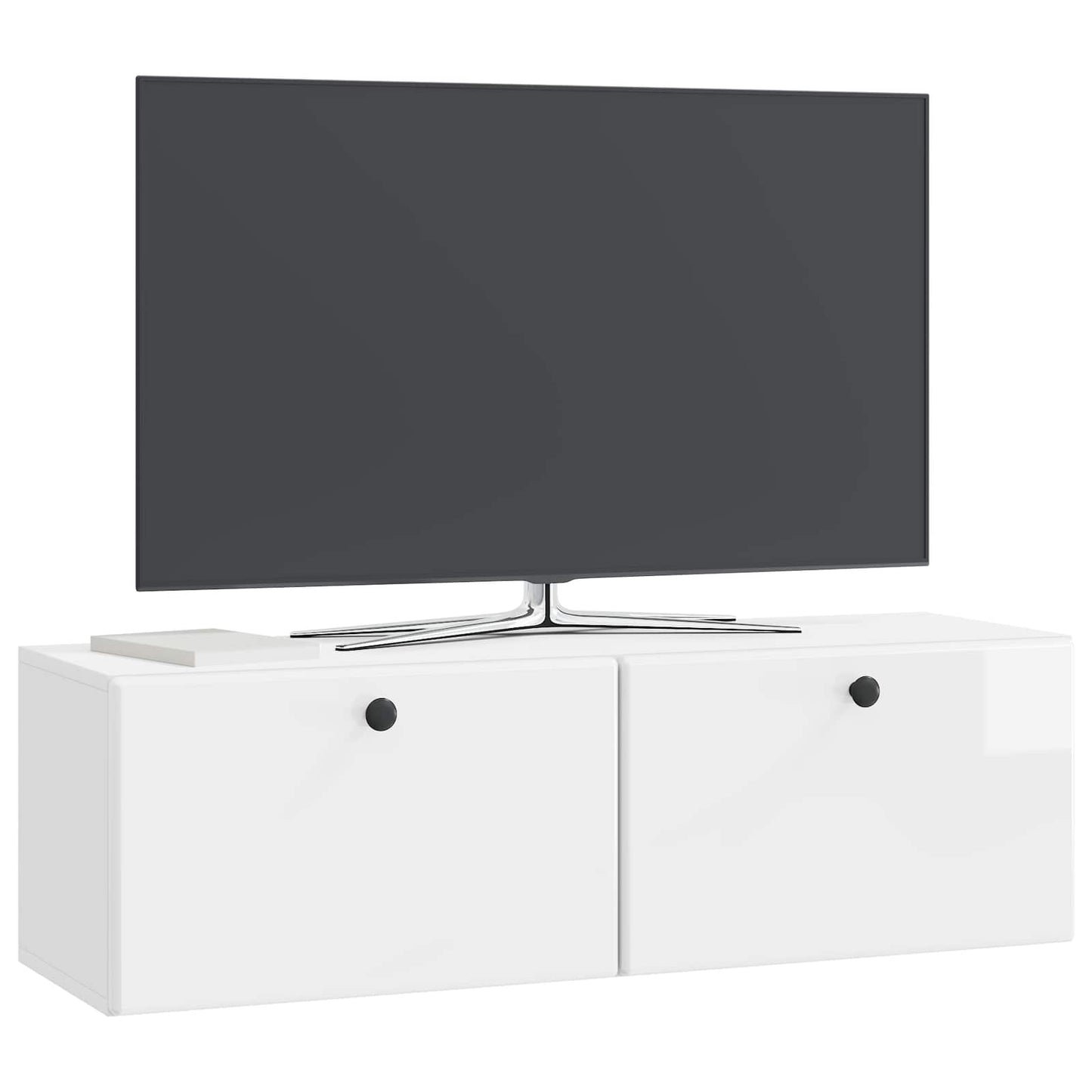 vidaXL Wall-Mounted TV Cabinet 98 x 31 x 30 cm High Gloss White 3