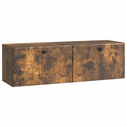 vidaXL Wall-Mounted TV Cabinet 98 x 31 x 30 cm Smoked Oak 2