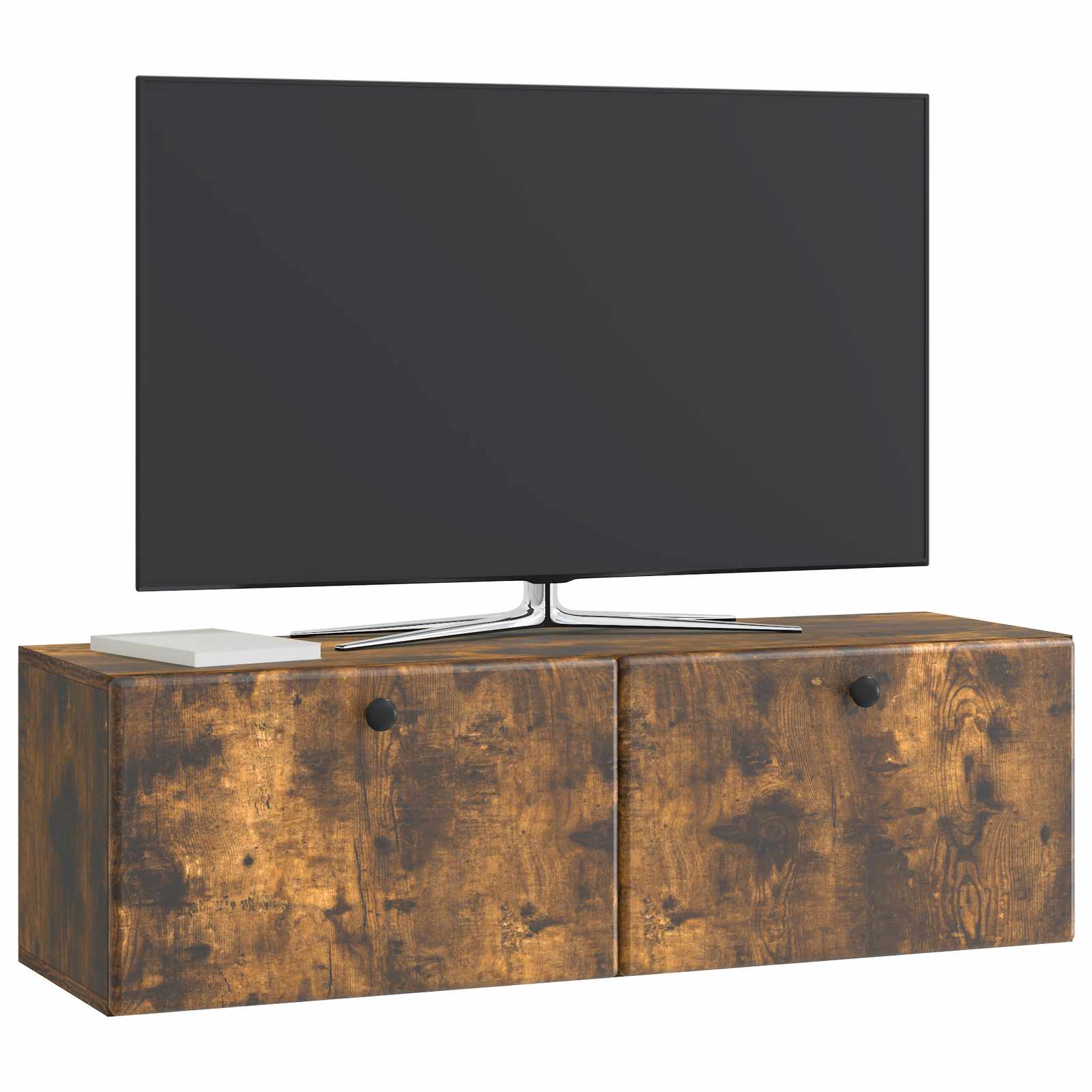 vidaXL Wall-Mounted TV Cabinet 98 x 31 x 30 cm Smoked Oak 3