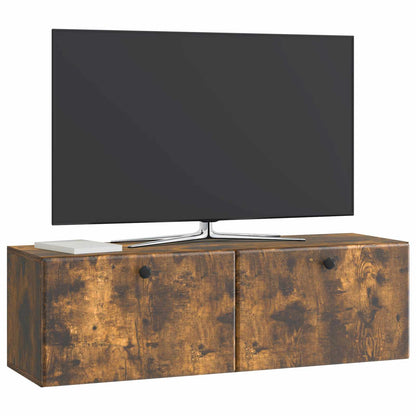 vidaXL Wall-Mounted TV Cabinet 98 x 31 x 30 cm Smoked Oak 3
