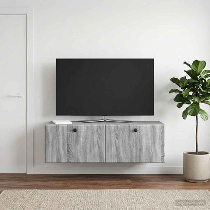 vidaXL Wall-Mounted TV Cabinet 98 x 31 x 30 cm Grey Sonoma 1