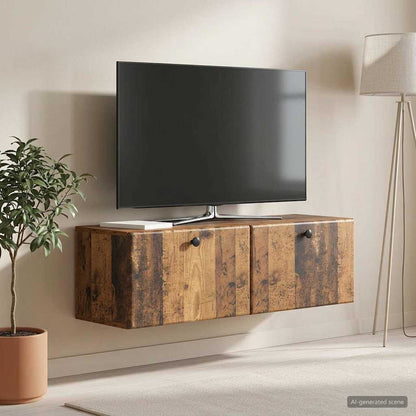 vidaXL Wall-Mounted TV Cabinet 98 x 31 x 30 cm Old Wood 4