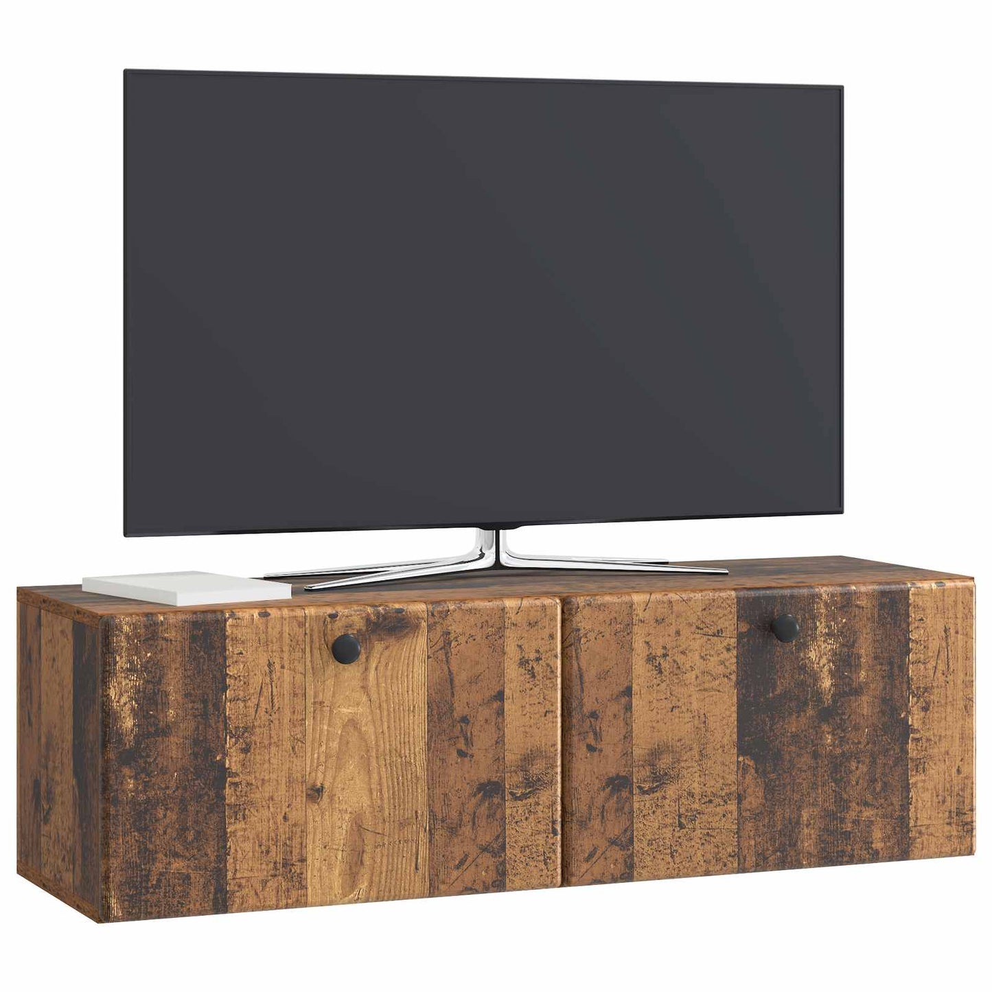 vidaXL Wall-Mounted TV Cabinet 98 x 31 x 30 cm Old Wood 3