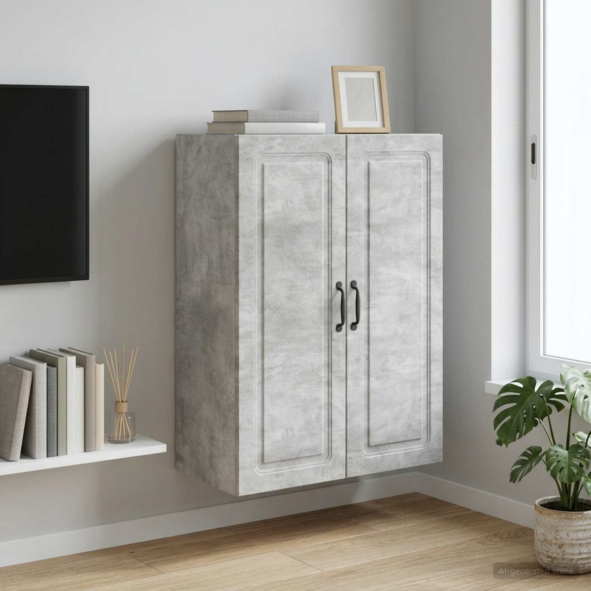 vidaXL Wall-Mounted Cabinet Engineered Wood Depth 34.5 cm