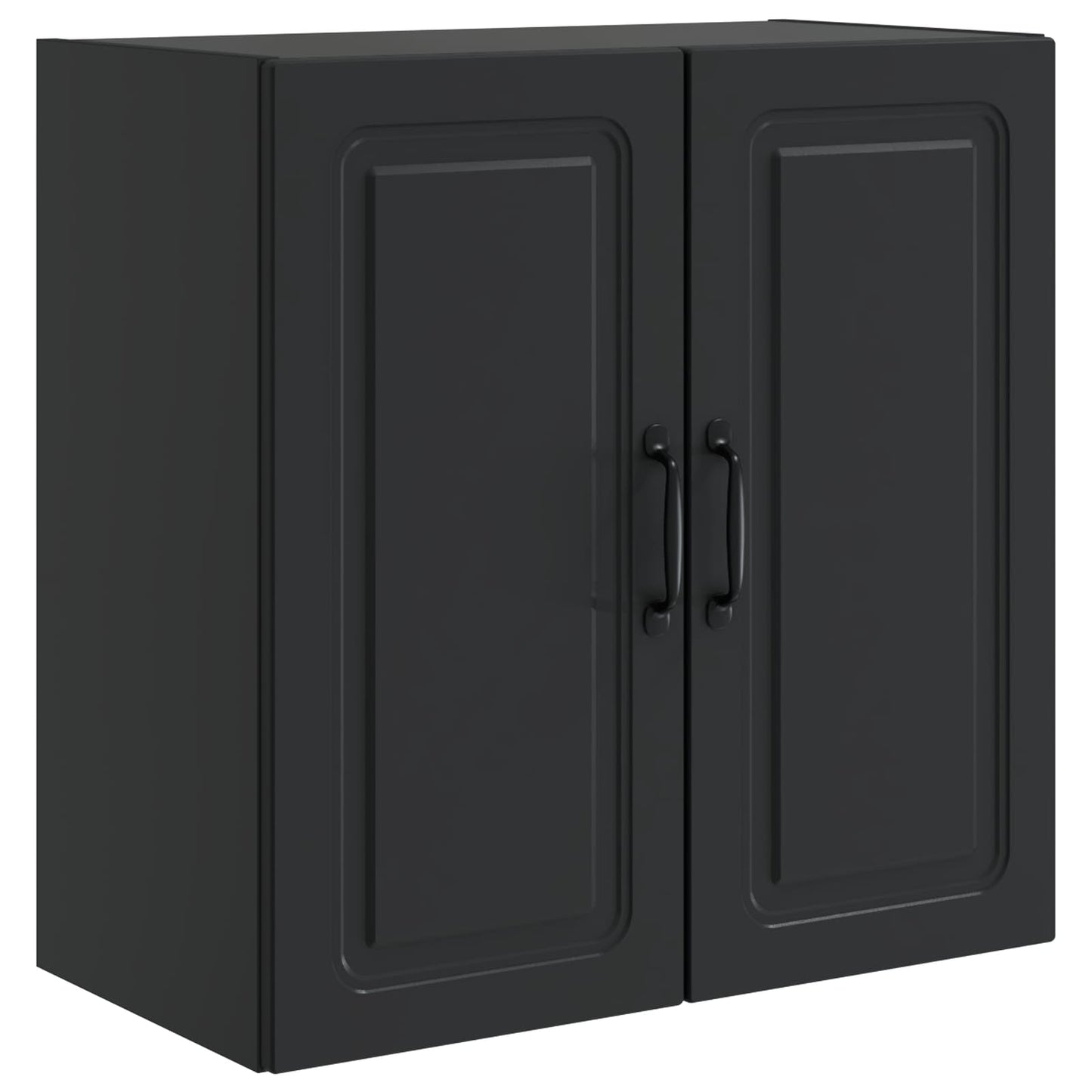 vidaXL Wall-Mounted Cabinet 59 x 31 x 60 cm Engineered Wood Black 2
