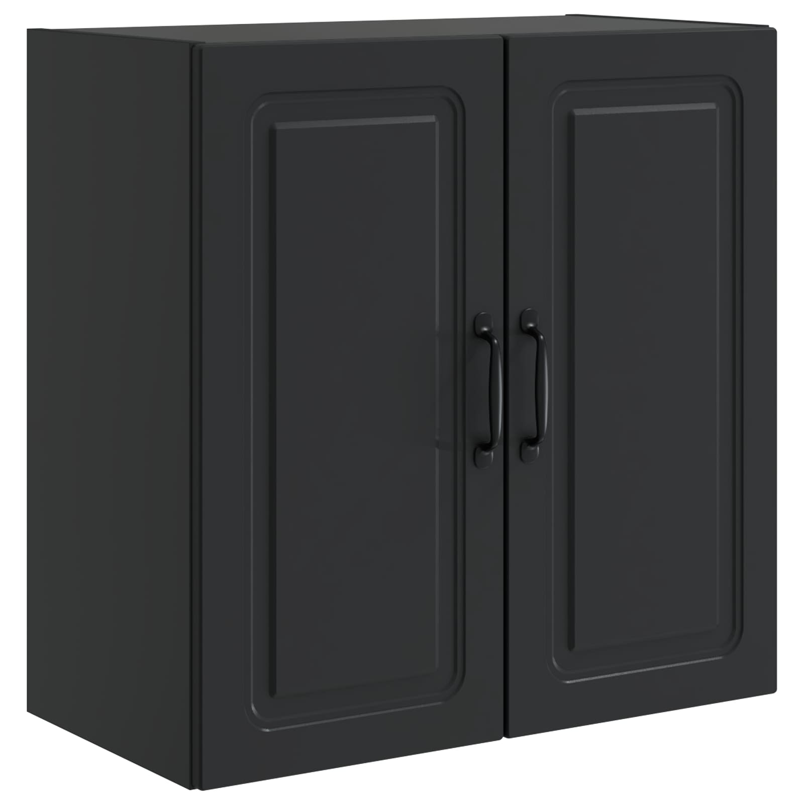 vidaXL Wall-Mounted Cabinet 59 x 31 x 60 cm Engineered Wood Black 2