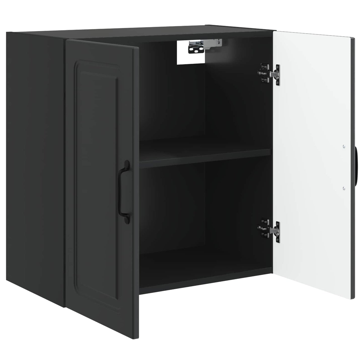 vidaXL Wall-Mounted Cabinet 59 x 31 x 60 cm Engineered Wood Black 3