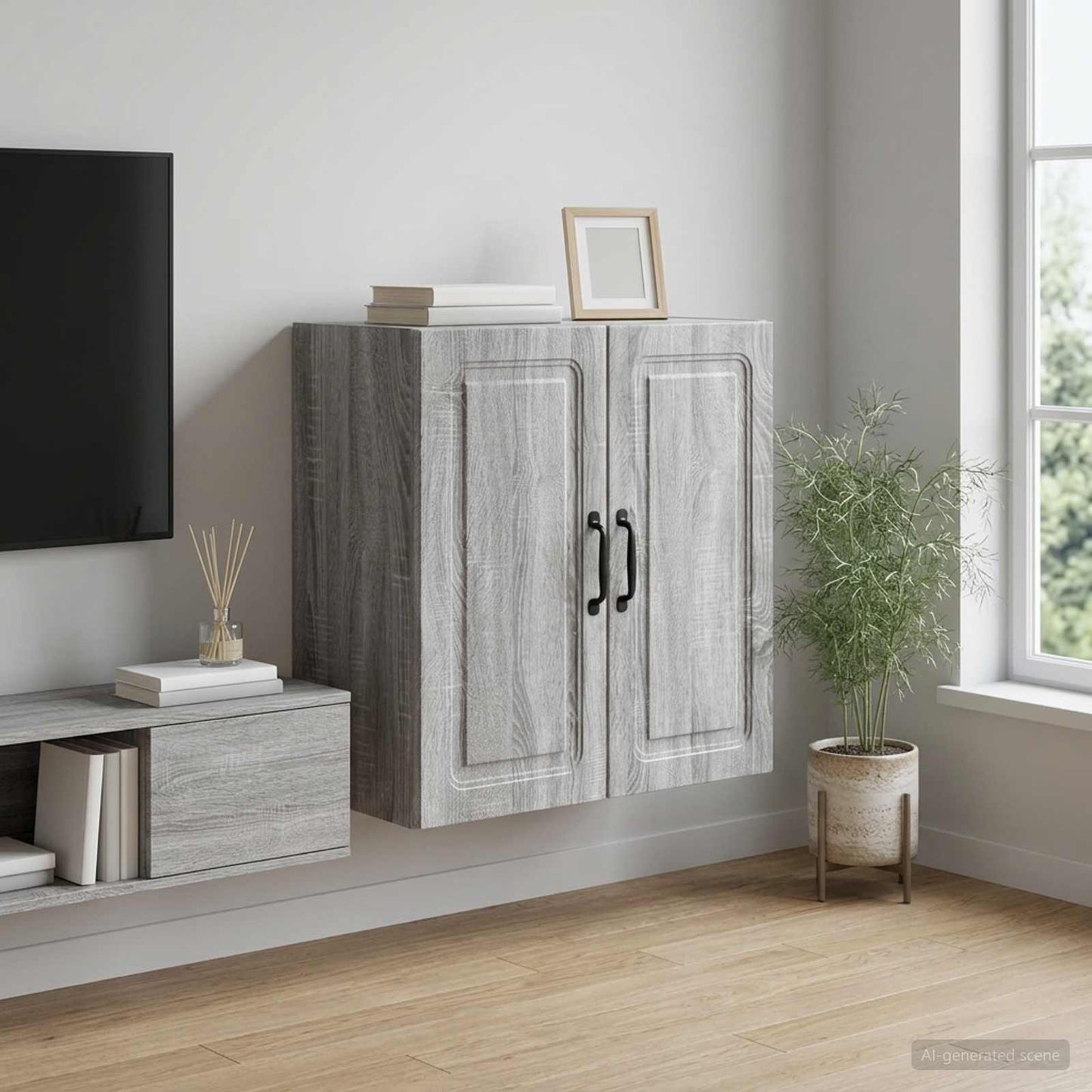 vidaXL Wall-Mounted Cabinet 59 x 31 x 60 cm Engineered Wood 1