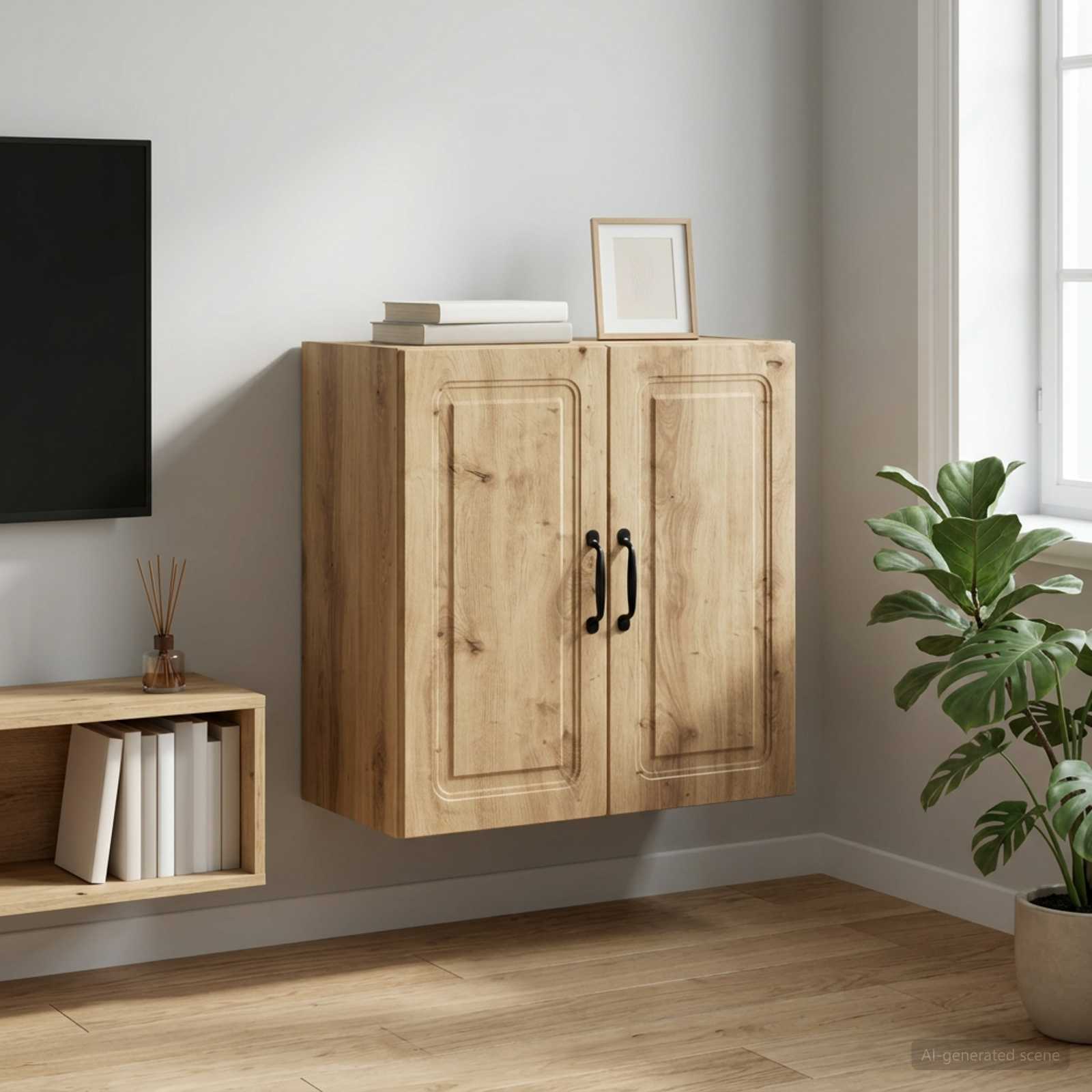 vidaXL Wall-Mounted Cabinet 59 x 31 x 60 cm Engineered Wood 1
