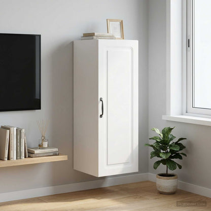 vidaXL Wall-Mounted Cabinet 33 x 34.5 x 90 cm Engineered Wood White 1