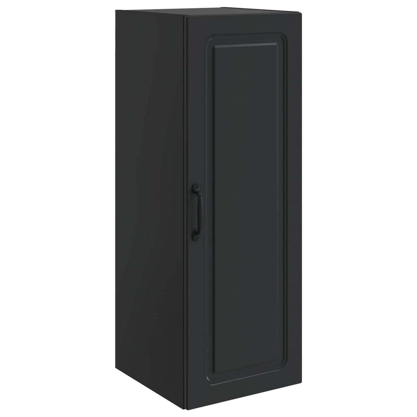 vidaXL Wall-Mounted Cabinet 33 x 34.5 x 90 cm Engineered Wood Black 2
