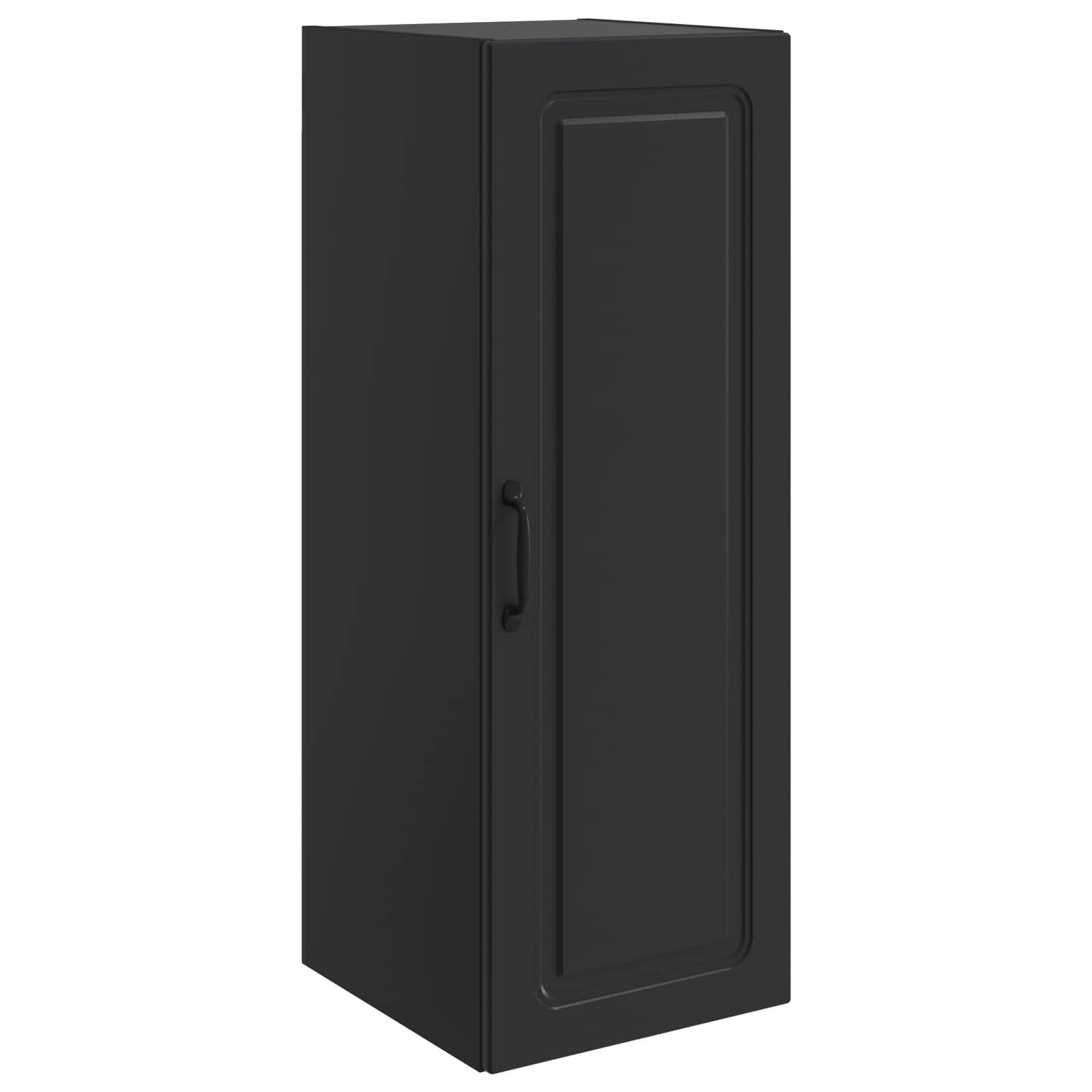 vidaXL Wall-Mounted Cabinet 33 x 34.5 x 90 cm Engineered Wood Black 2